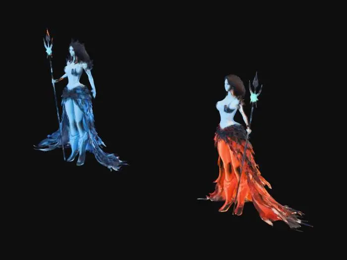 3D model for fire and ice