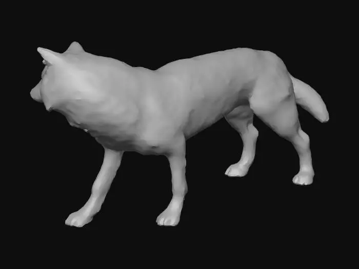 3D model for Lone White Wolf