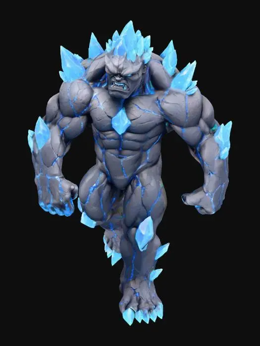 3D model for Crystal Golem Behemoth Warrior