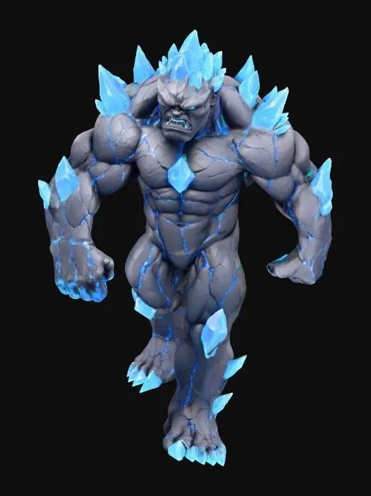 3D model for Crystal Golem Behemoth Warrior