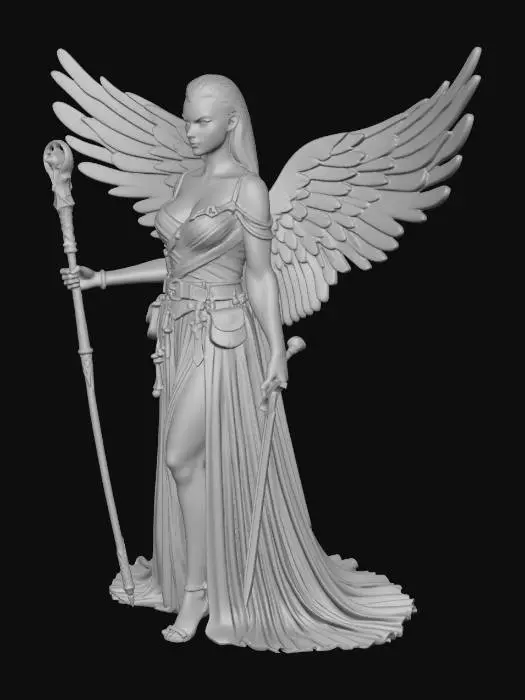 3D model for Golden Winged Warrior