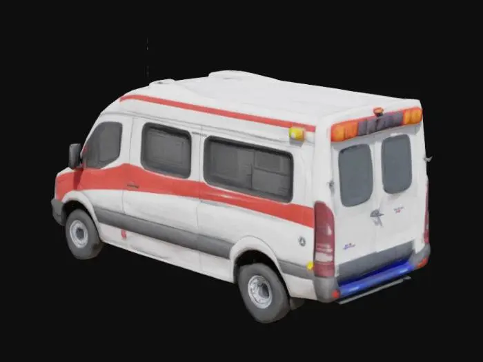 3D model for Una ambulancia Mercedes Benz 