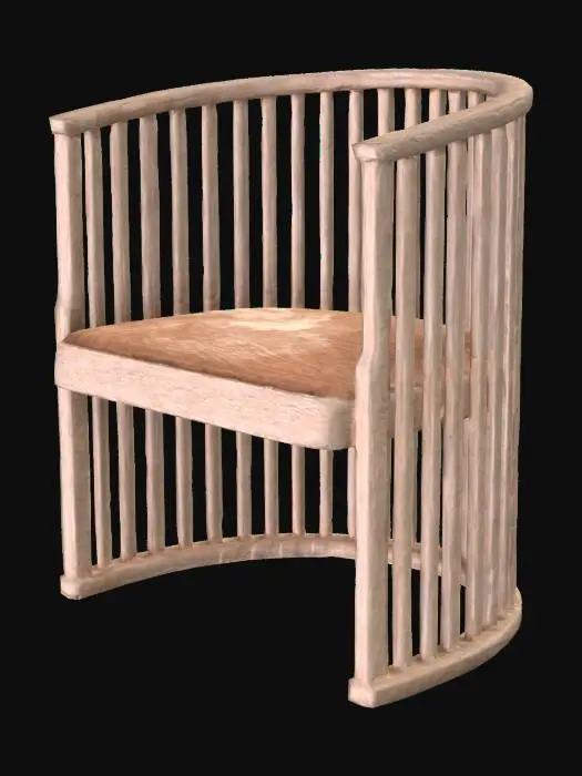 3D model for Modern Slatted Chair