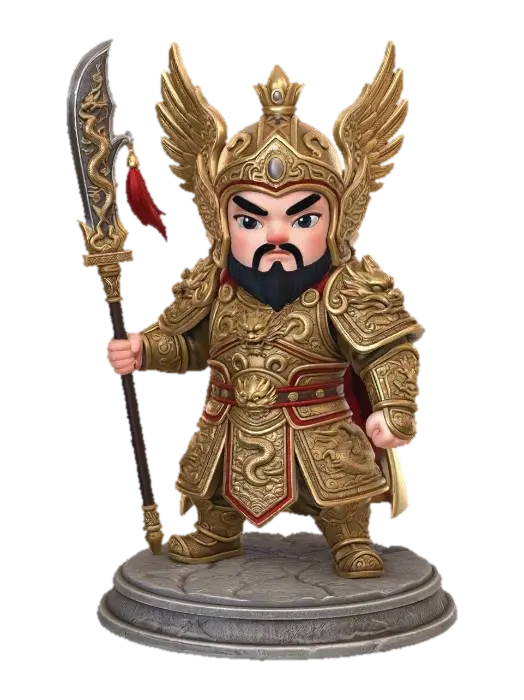 Golden Winged General - Meshy AI 3D RPG-karaktär