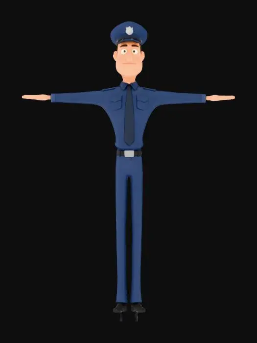 3D model for create stylized killer in 3d, with smaller shoulders, small ass and long slim legs, he should be wearing seaman t-shirt, jeans, has green cap, prepare multiview front - left