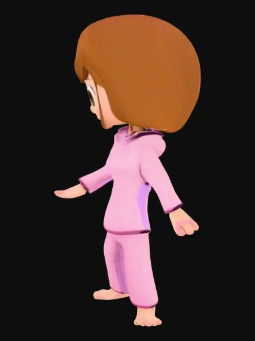 3D model for Chibi Pajama Girl