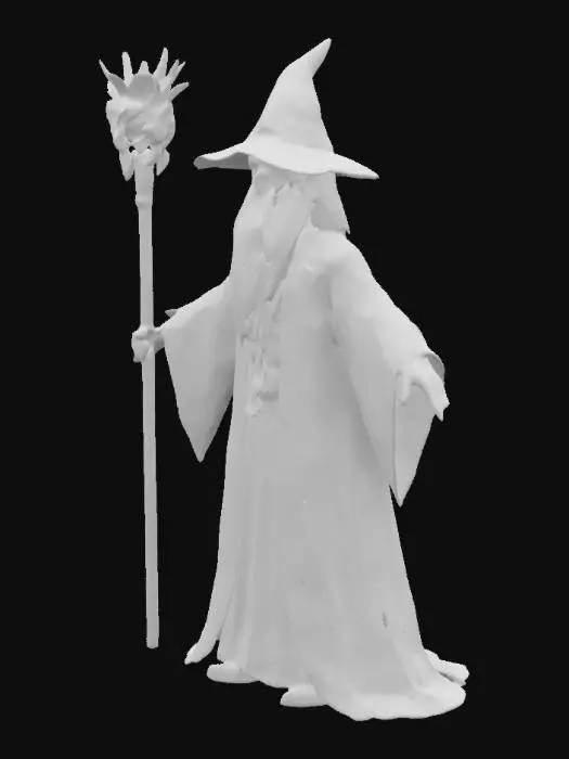 3D model for Highly Detailed, Ultra Realistic Gandalf character from lord of the rings, A-Pose, T-Pose