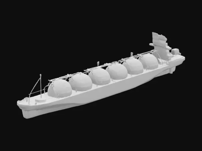 3D model for A green natural gas industrial ship 