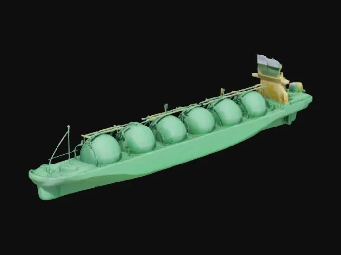 3D model for A green natural gas industrial ship 