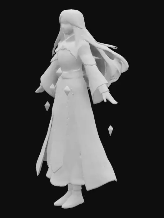 3D model for 女性魔導士