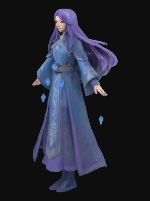3D model for 女性魔導士