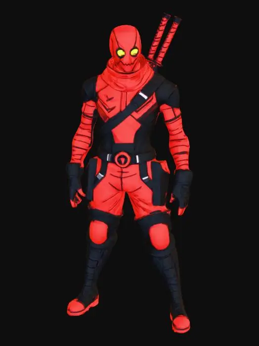3D model for Red Samurai Vigilante