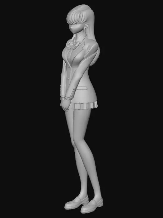 3D model for Shy Schoolgirl in Uniform