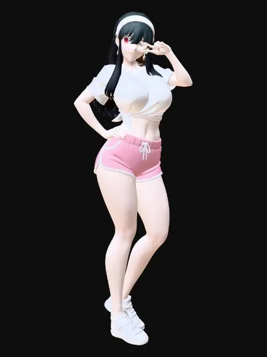3D model for Pink Workout Pose
