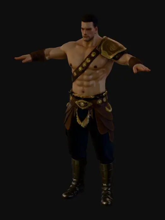 3D model for Warrior Stance