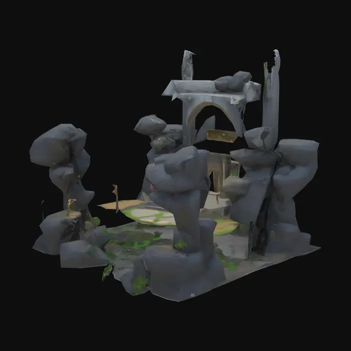 3D model for A big big spawn area, with a bunch of stuff 