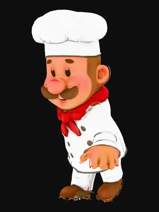 3D model for T Pose cartoon chef
