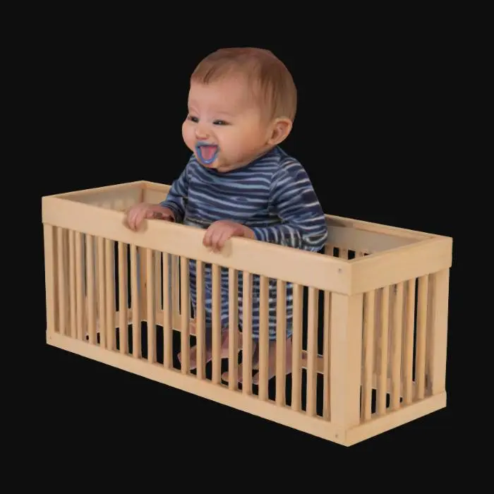 3D model for Playful Baby in Stripes