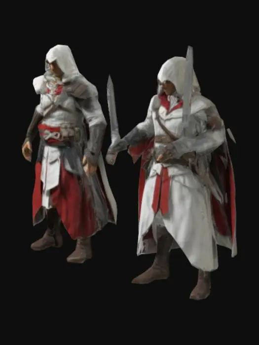 3D model for Create a model of ezio auditore da frinze along with altair from assassins creed