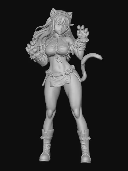 3D model for Tiger Warrior Anime Character