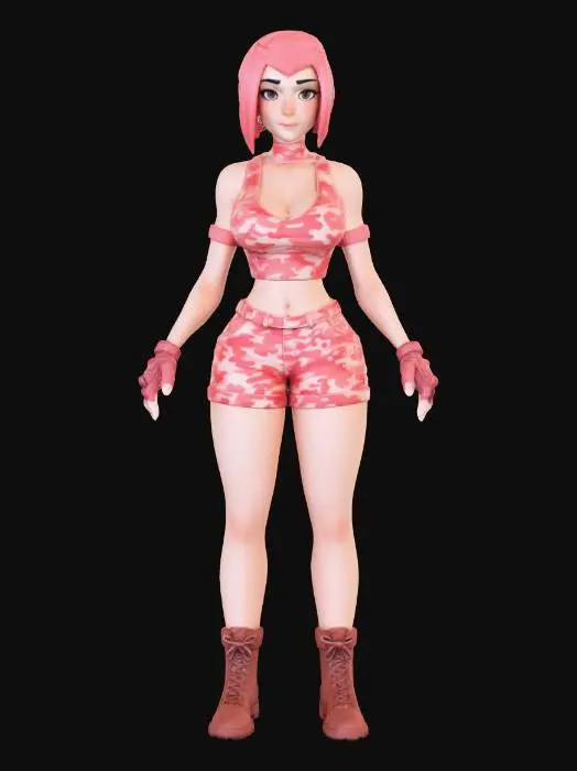 3D model for Camo Warrior