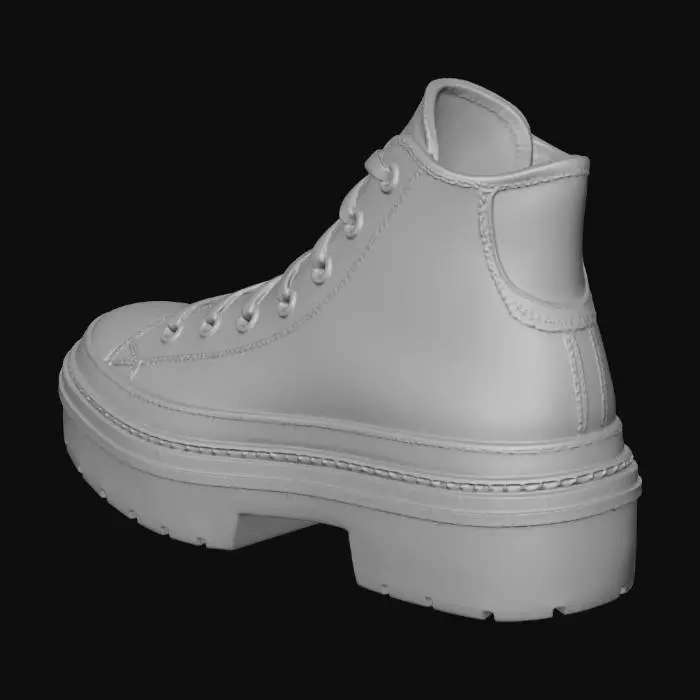3D model for Lugged Heels Converse Sneaker.