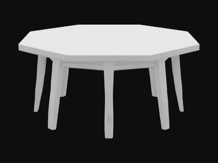 3D model for creame una mesa escolar hexagonal