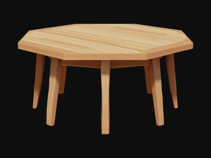 3D model for creame una mesa escolar hexagonal