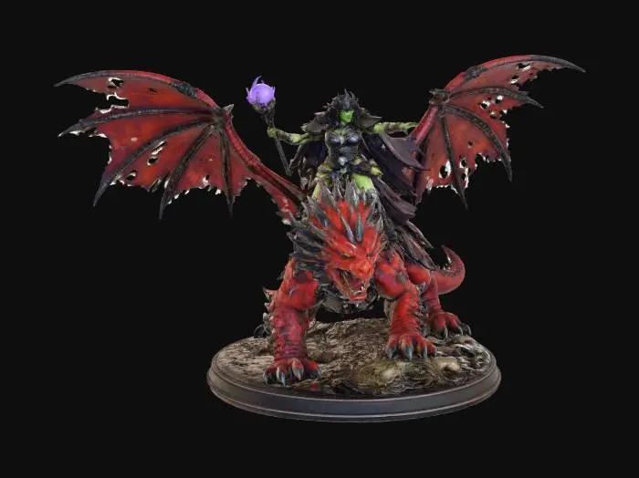 3D model for Sorceress on Fiery Dragon