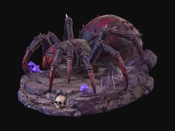 3D model for Crimson Maw Spider of the Shattered Crag