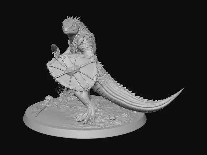 3D model for Bogbound Lizard Warrior