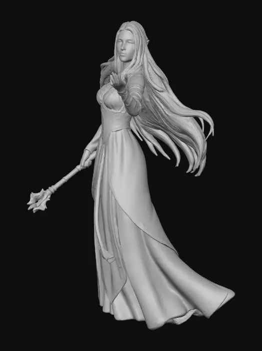 3D model for selune the moon goddess