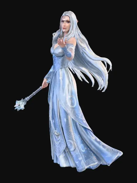 3D model for selune the moon goddess