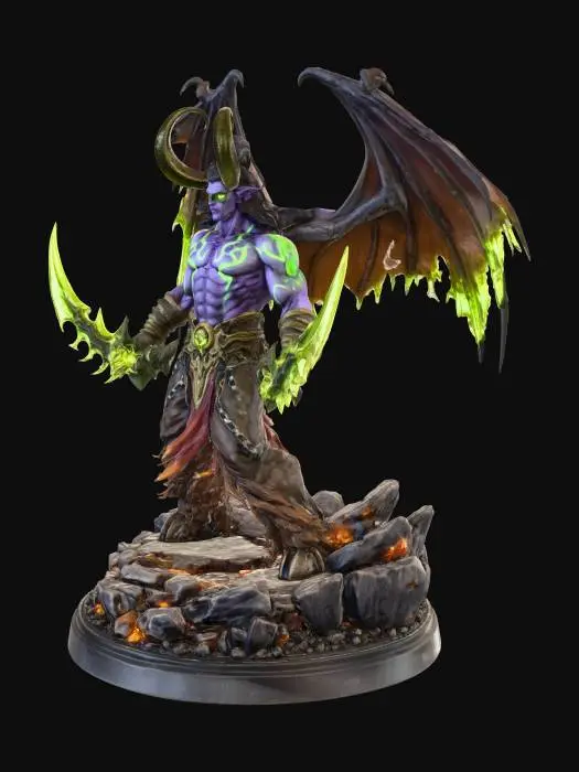 3D model for Demonic Warrior Statue