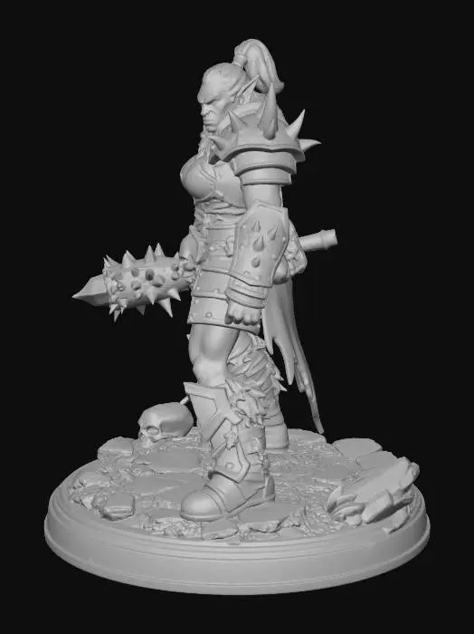 3D model for Orc Warrior Statue