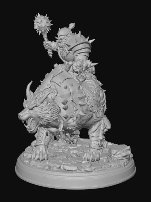3D model for Orc Warlord's Fury mounted