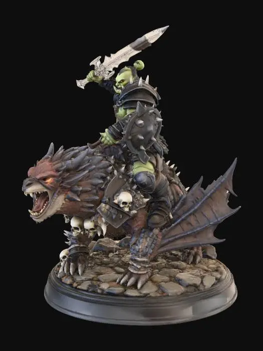 3D model for Orc Warlord's Roar dragon mounted