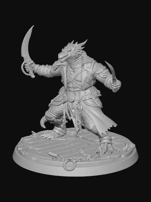 3D model for Azure Wyrm Knight