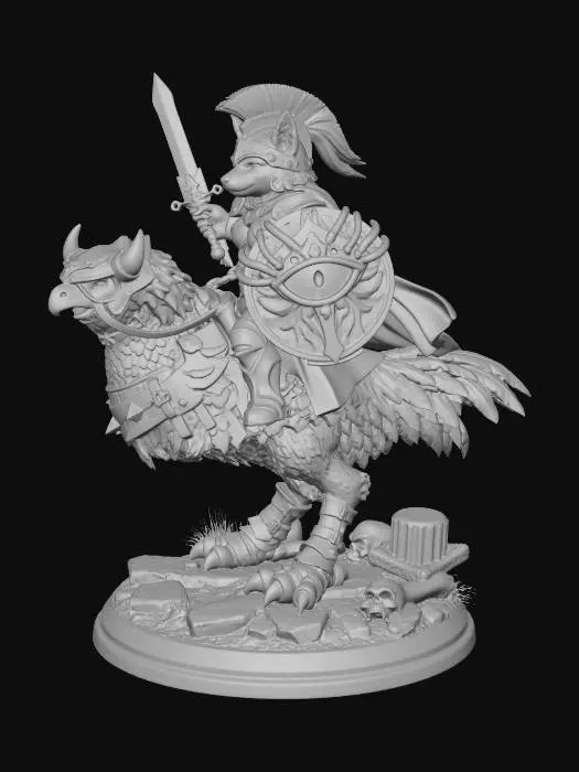 3D model for The Ember Gryphon Rider