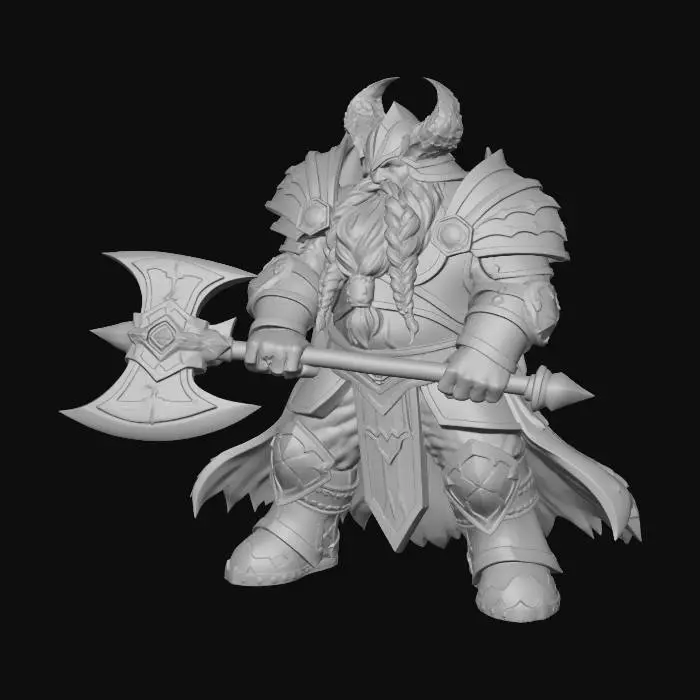 3D model for Dwarven Flame Guardian