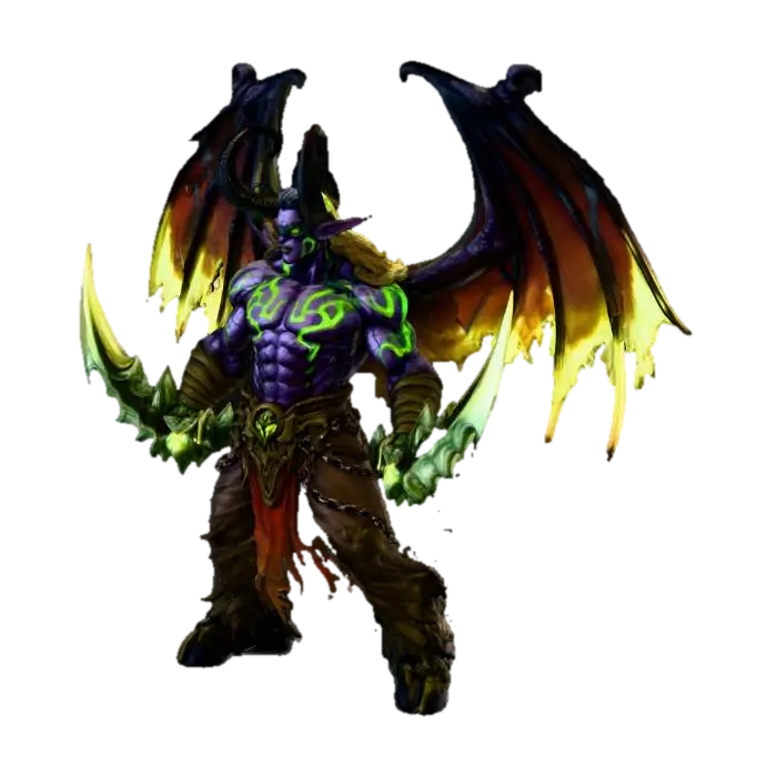 Illidan The Chosen One - Worldofwarcraft 3D model, vytvořený pomocí AI