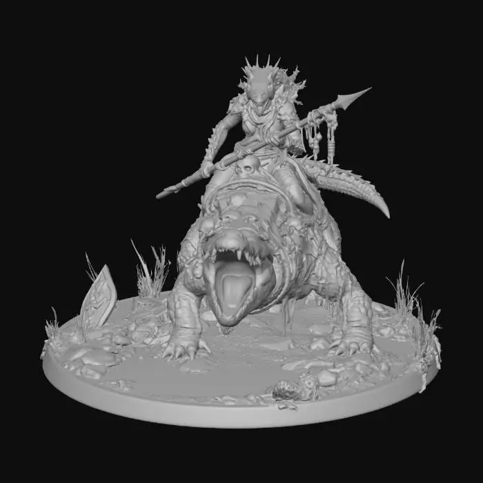 3D model for Rider of the Dread Crocodile