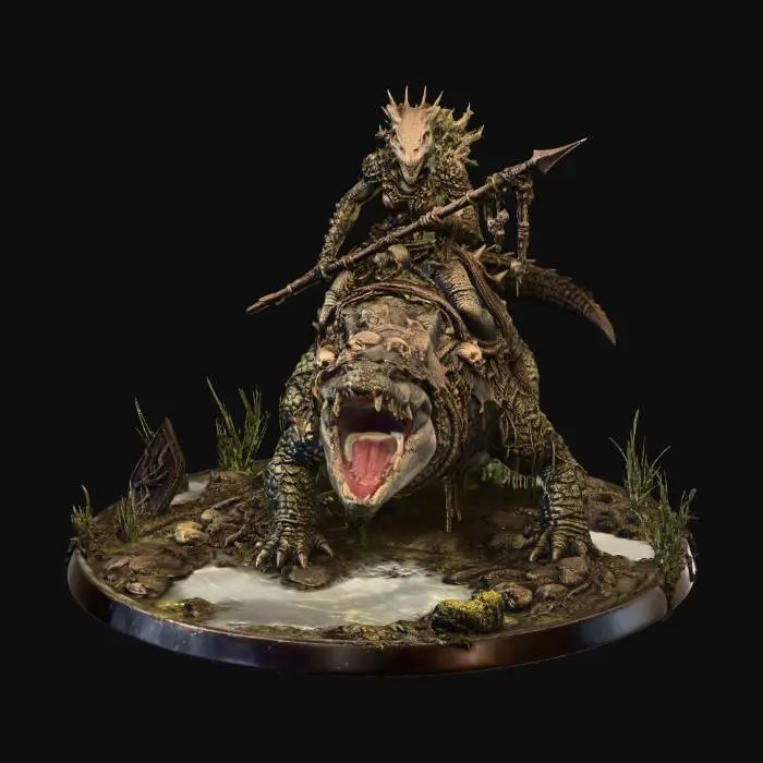 3D model for Rider of the Dread Crocodile