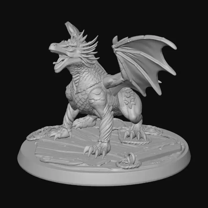 3D model for Azure Thunder Dragon