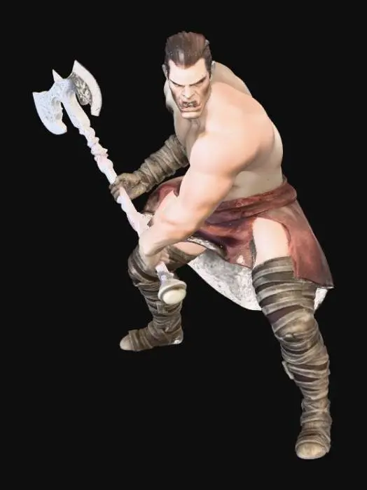 3D model for Orc Berserker with War Axe