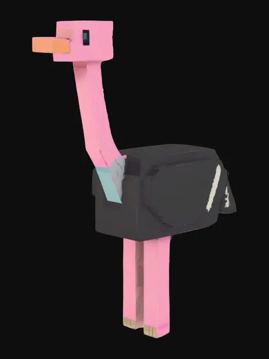 3D model for Blocky Ostrich