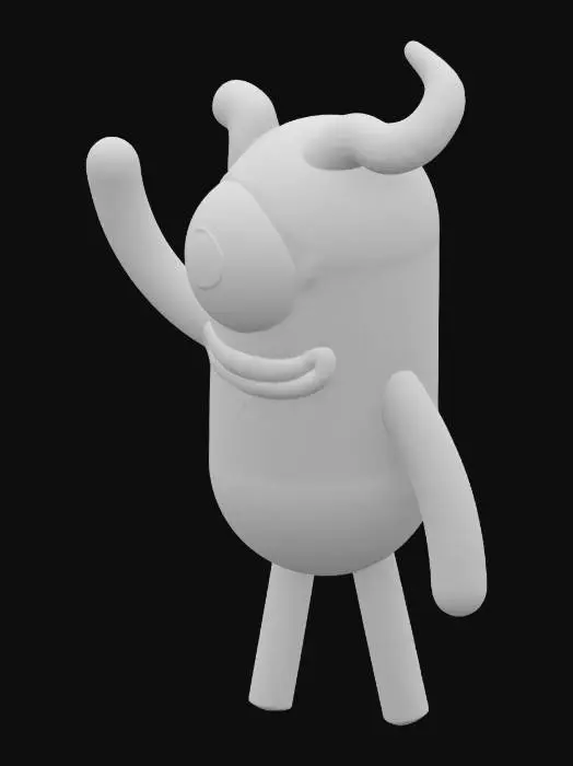 3D model for Waving Monster