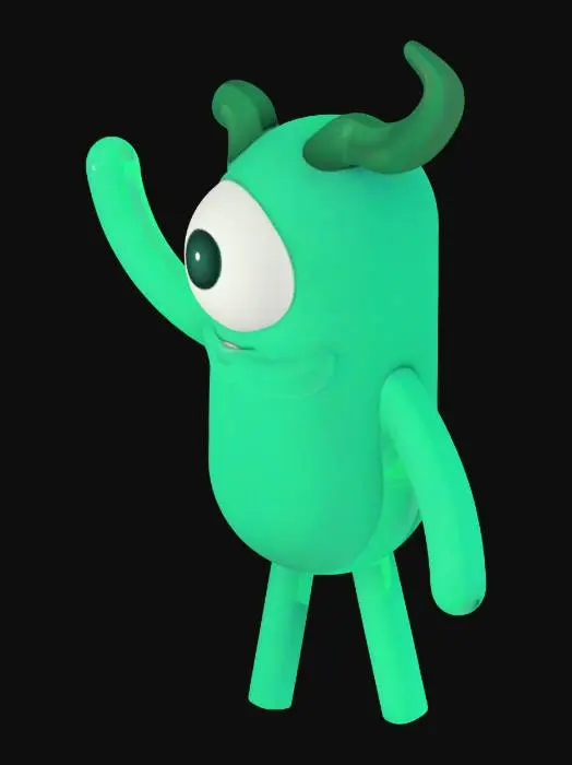 3D model for Waving Monster