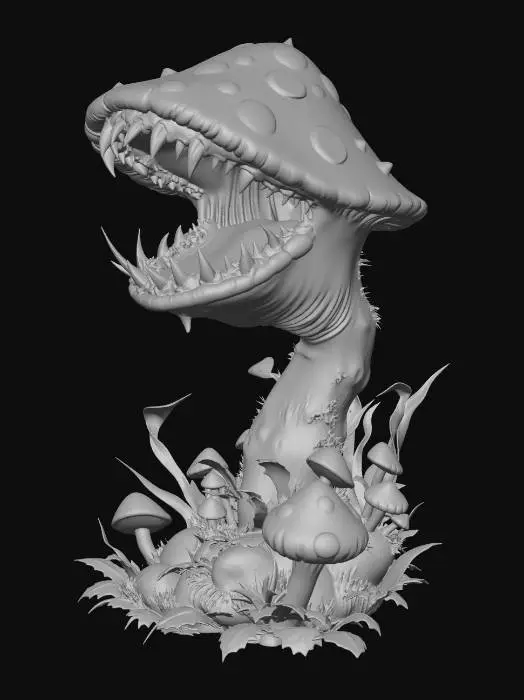 3D model for Carnivorous Mushroom