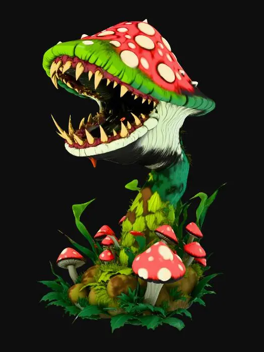 3D model for Carnivorous Mushroom